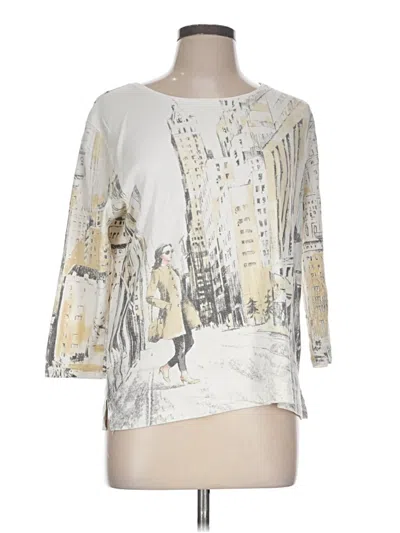 Pre-owned Assorted Brands 3/4 Sleeve T-shirt In Ivory