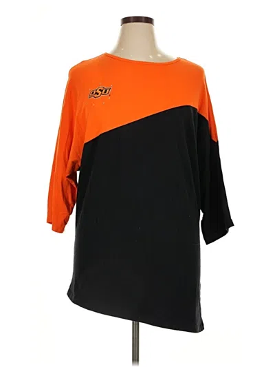 Pre-owned Assorted Brands 3/4 Sleeve T-shirt In Orange