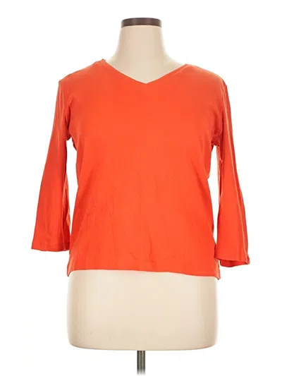 Pre-owned Assorted Brands 3/4 Sleeve T-shirt In Orange