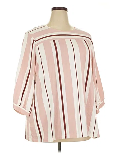 Pre-owned Assorted Brands 3/4 Sleeve T-shirt In Pink