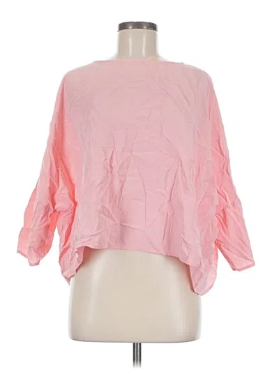 Pre-owned Assorted Brands 3/4 Sleeve T-shirt In Pink