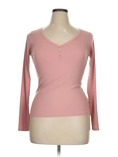 Pre-owned Assorted Brands 3/4 Sleeve T-shirt In Pink