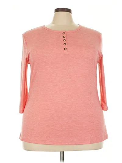 Pre-owned Assorted Brands 3/4 Sleeve T-shirt In Pink