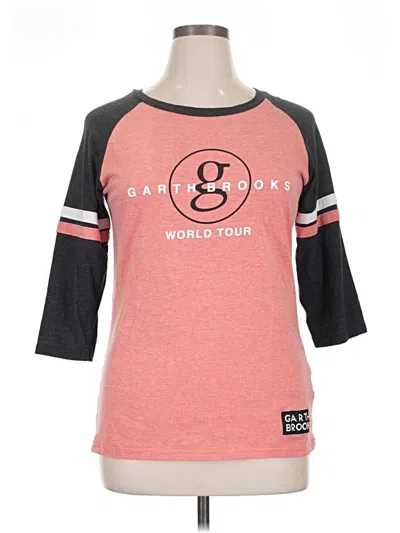 Pre-owned Assorted Brands 3/4 Sleeve T-shirt In Pink