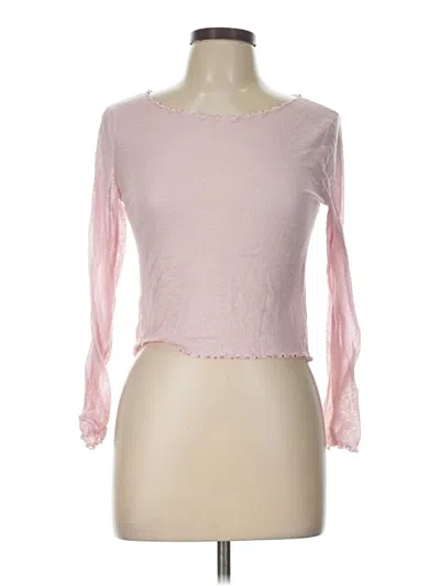 Pre-owned Assorted Brands 3/4 Sleeve T-shirt In Pink