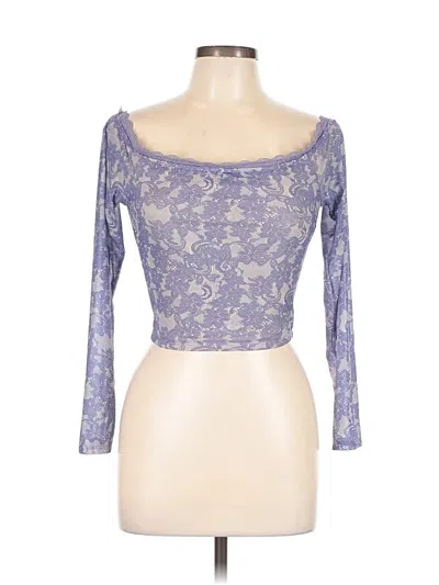 Pre-owned Assorted Brands 3/4 Sleeve T-shirt In Purple