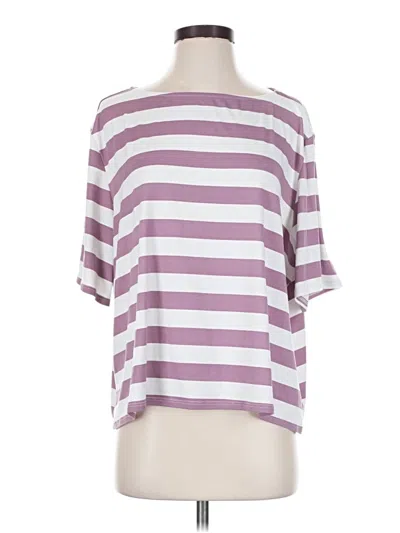 Pre-owned Assorted Brands 3/4 Sleeve T-shirt In Purple