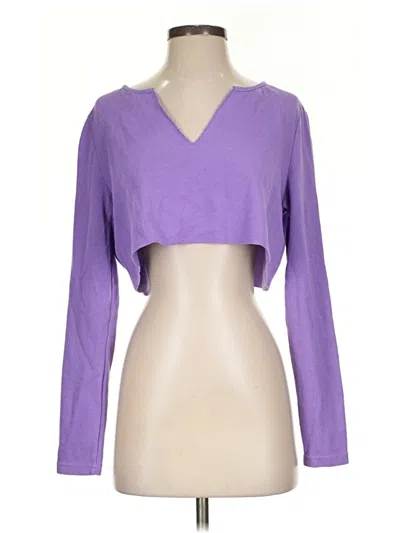 Pre-owned Assorted Brands 3/4 Sleeve T-shirt In Purple