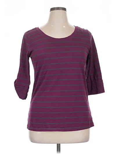 Pre-owned Assorted Brands 3/4 Sleeve T-shirt In Purple