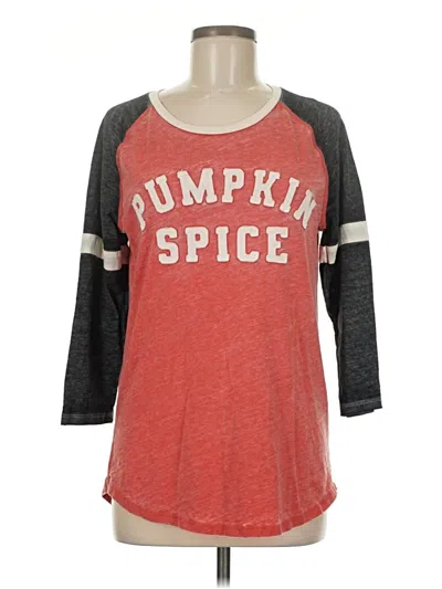 Pre-owned Assorted Brands 3/4 Sleeve T-shirt In Red