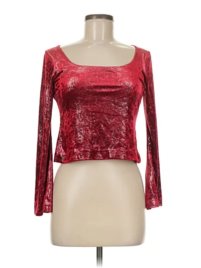 Pre-owned Assorted Brands 3/4 Sleeve T-shirt In Red