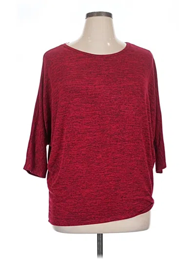 Pre-owned Assorted Brands 3/4 Sleeve T-shirt In Red