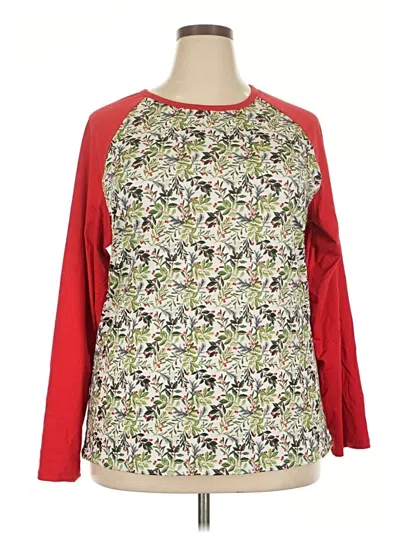 Pre-owned Assorted Brands 3/4 Sleeve T-shirt In Red