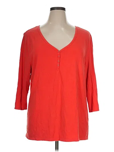 Pre-owned Assorted Brands 3/4 Sleeve T-shirt In Red