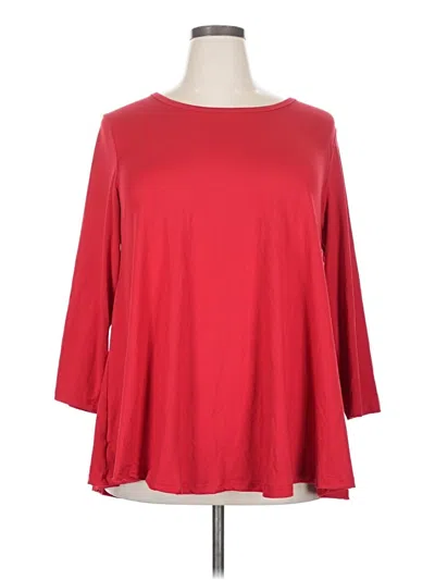 Pre-owned Assorted Brands 3/4 Sleeve T-shirt In Red