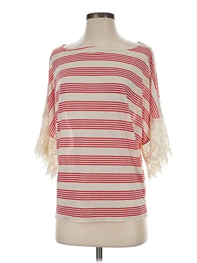 Pre-owned Assorted Brands 3/4 Sleeve T-shirt In Red