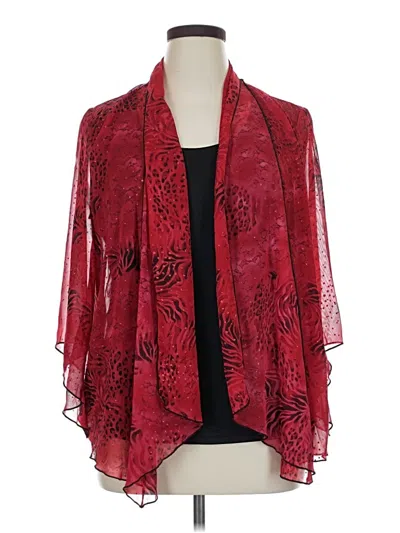 Pre-owned Assorted Brands 3/4 Sleeve T-shirt In Red