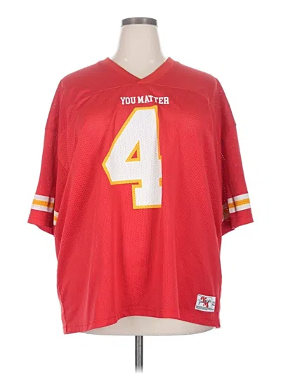 Pre-owned Assorted Brands 3/4 Sleeve T-shirt In Red