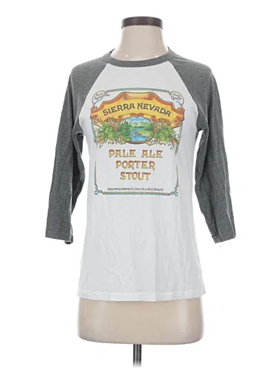 Pre-owned Assorted Brands 3/4 Sleeve T-shirt In Silver