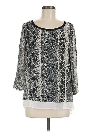 Assorted Brands 3/4 Sleeve T-shirt In Silver