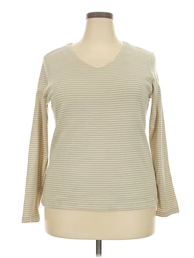 Pre-owned Assorted Brands 3/4 Sleeve T-shirt In Tan