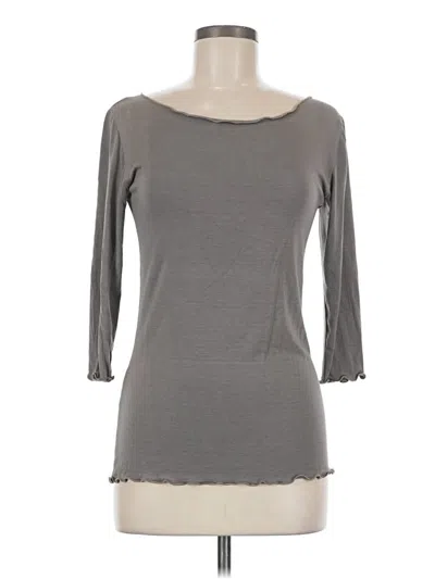 Pre-owned Assorted Brands 3/4 Sleeve T-shirt In Tan