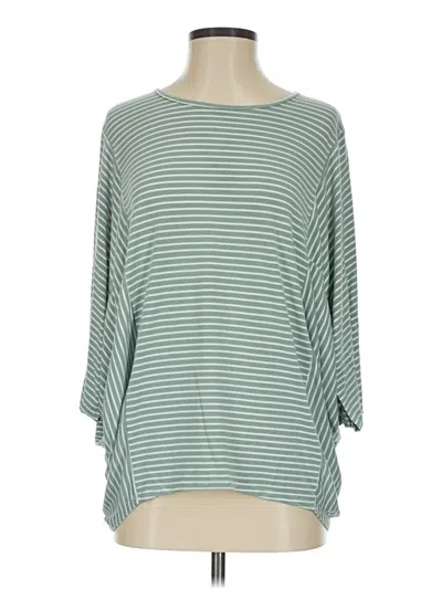Pre-owned Assorted Brands 3/4 Sleeve T-shirt In Teal