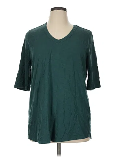 Pre-owned Assorted Brands 3/4 Sleeve T-shirt In Teal