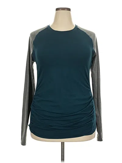 Pre-owned Assorted Brands 3/4 Sleeve T-shirt In Teal