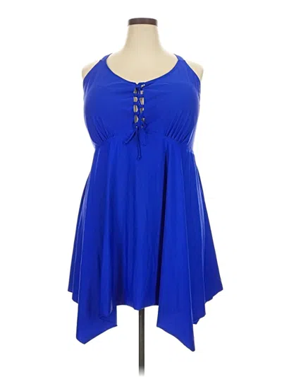 Pre-owned Assorted Brands Active Dress In Blue