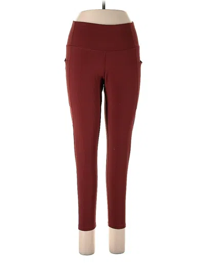 Pre-owned Assorted Brands Active Pants In Burgundy