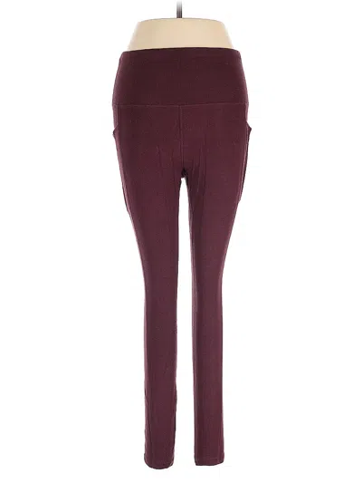 Pre-owned Assorted Brands Active Pants In Burgundy