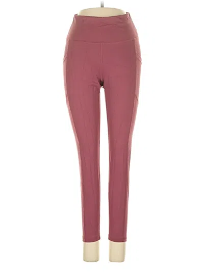 Pre-owned Assorted Brands Active Pants In Burgundy