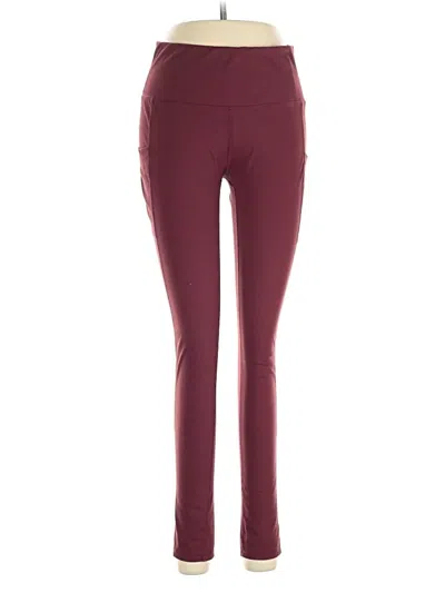 Pre-owned Assorted Brands Active Pants In Burgundy