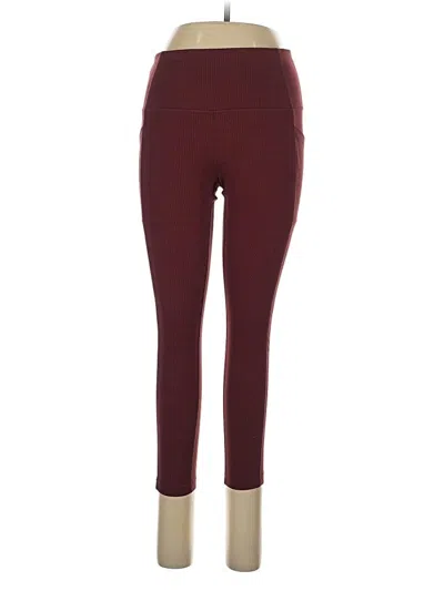 Pre-owned Assorted Brands Active Pants In Burgundy