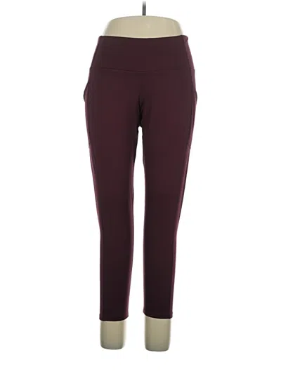 Pre-owned Assorted Brands Active Pants In Burgundy