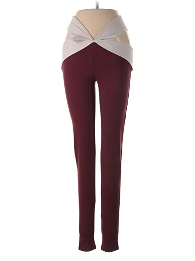 Pre-owned Assorted Brands Active Pants In Burgundy