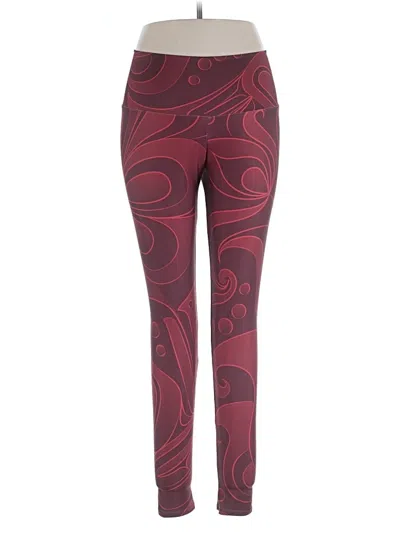 Pre-owned Assorted Brands Active Pants In Burgundy