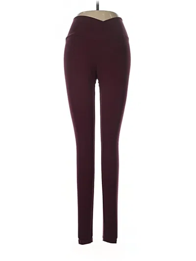 Pre-owned Assorted Brands Active Pants In Burgundy