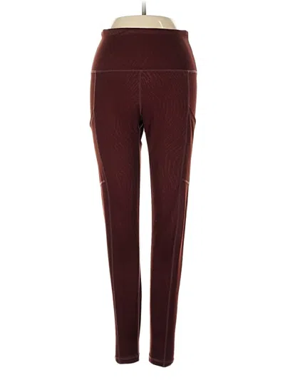 Pre-owned Assorted Brands Active Pants In Burgundy