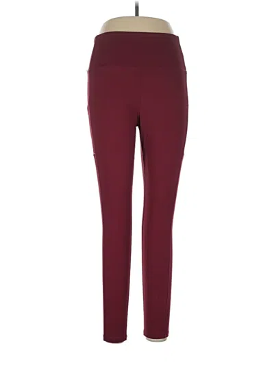 Pre-owned Assorted Brands Active Pants In Burgundy