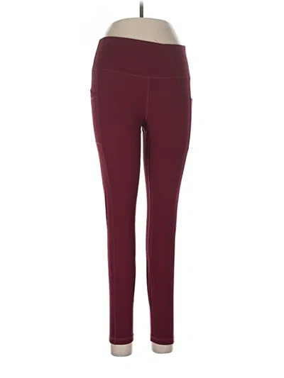 Pre-owned Assorted Brands Active Pants In Burgundy
