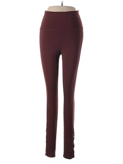 Pre-owned Assorted Brands Active Pants In Burgundy