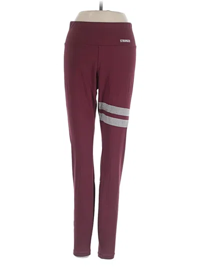 Pre-owned Assorted Brands Active Pants In Burgundy