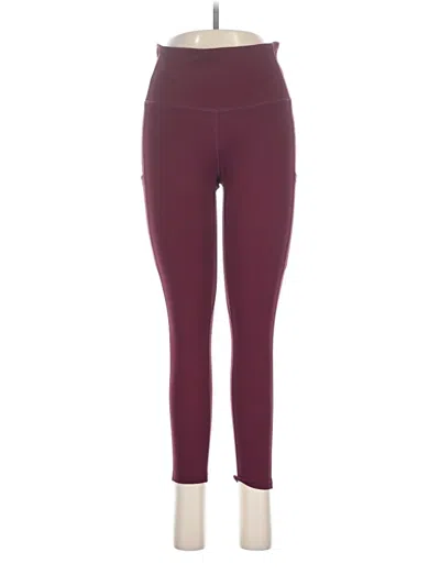 Pre-owned Assorted Brands Active Pants In Burgundy