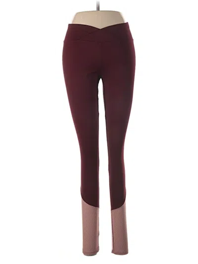 Pre-owned Assorted Brands Active Pants In Burgundy