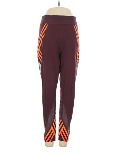 Pre-owned Assorted Brands Active Pants In Burgundy