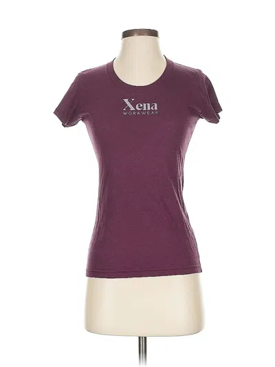 Pre-owned Assorted Brands Active T-shirt In Burgundy