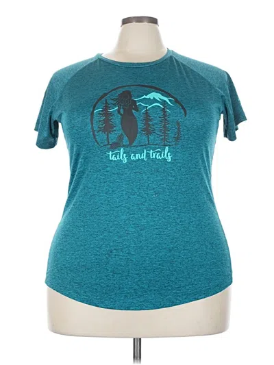 Pre-owned Assorted Brands Active T-shirt In Blue