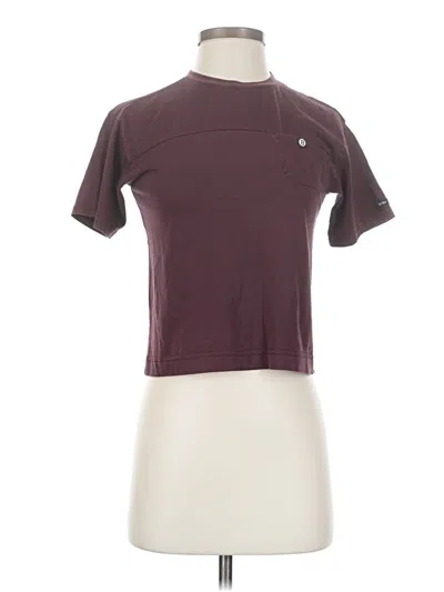 Pre-owned Assorted Brands Active T-shirt In Burgundy